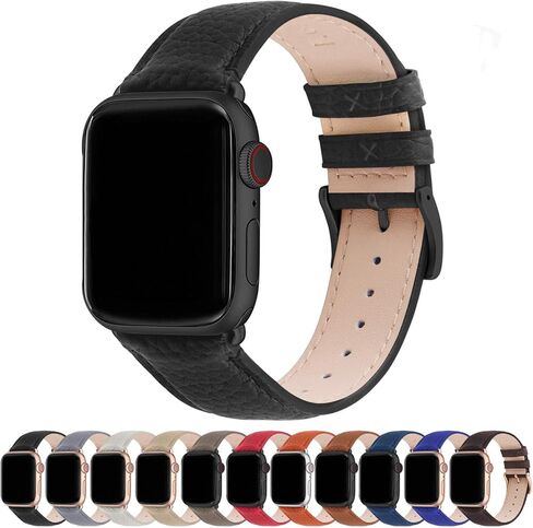 أحزمة جلدية من Fullmosa متوافقة مع سوار ساعة Apple مقاس 38 مم 40 مم 41 مم 42 مم 44 مم 45 مم 49 مم، حزام iWatch أنيق مع حافظة لسلسلة iWatch 9 8 7 6 5 4 3 2 1 SE Ultra 2 1 للنساء in Kuwait