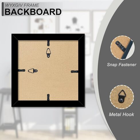 6x8 Picture Frame Set of 2, Lightweight yet Durable Black Frame with High-clarity Plastic Display 6 x 8 Inch Photo Horizontally/Vertically (2 Packs|Black|6"x8") in Saudi Arabia