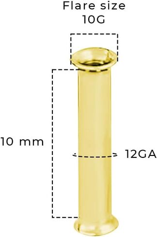 Satix 2-8pcs مقاييس الأذن ، أنفاق الأذن ، أنفاق الأذنين ، 12g-2 بوصة من الفولاذ الجراحي PVD الانتهاء من مقابس نفق مزدوجة مزدوجة الأبعاد الثقب in Kuwait