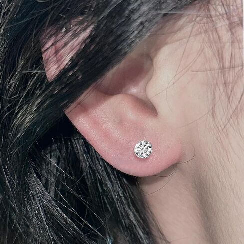 مقاييس Ruifan للآذان ASTM F136 Titanium Round Clear Cz Single Flare Tapers Screw Screw Mauges Earrings Earing Expander Strudding Kit Pister for Women Men 10g 8g 4g 4g 2g 0g 00g in Saudi Arabia