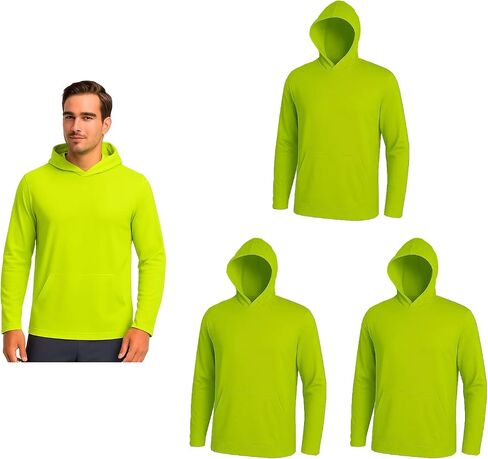 High Visibility UPF 50+ Lightweight Long Sleeve Hoodie Quick Dry 4 Way Stretch for Work Outdoor in Saudi Arabia