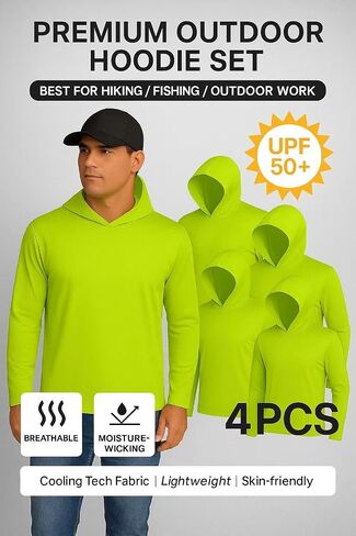 High Visibility UPF 50+ Lightweight Long Sleeve Hoodie Quick Dry 4 Way Stretch for Work Outdoor in Saudi Arabia