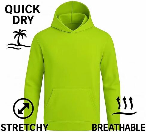 High Visibility UPF 50+ Lightweight Long Sleeve Hoodie Quick Dry 4 Way Stretch for Work Outdoor in Saudi Arabia
