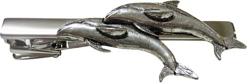 Kiola Designs Pair of Dolphins Square Tie Clip in Saudi Arabia