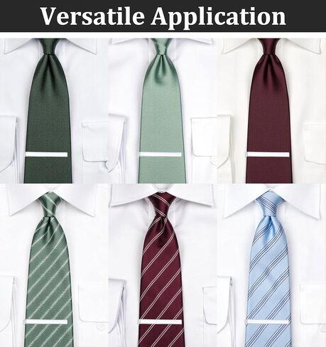 3 Pack Silver Tie Clips for Men, Classic Necktie Accessories with Adjustable Clasp Ideal for Professional Office Wear and Formal Events in Kuwait