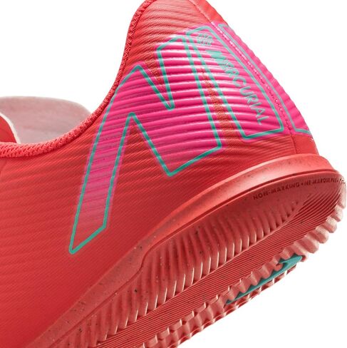 Nike Jr. Mercurial Vapor 16 Club Little/Big Kids' IC Low-Top Soccer Shoes (FQ8289-800, Ember Glow/Aurora Green) in Saudi Arabia