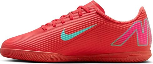 Nike Jr. Mercurial Vapor 16 Club Little/Big Kids' IC Low-Top Soccer Shoes (FQ8289-800, Ember Glow/Aurora Green) in Saudi Arabia