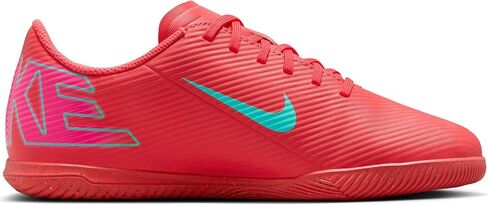 Nike Jr. Mercurial Vapor 16 Club Little/Big Kids' IC Low-Top Soccer Shoes (FQ8289-800, Ember Glow/Aurora Green) in Saudi Arabia