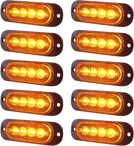 3.4 بوصة مقطورة العلامة أضواء العنبر LED LED علامة جانبية مع متينة الألومنيوم السكن تصميم Mount Mount Design IP67 in Kuwait
