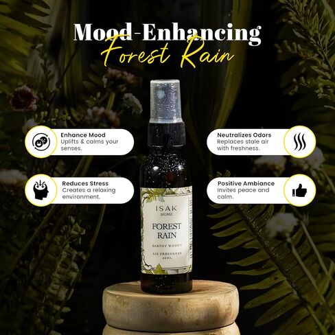 Forest Rain Air Freshener Room Spray for Home Spray for Good woody Smell of Morning Rains in a Forest, Enhance Mood, Scented Air Freshener used on Curtains, Cushions, Fabric Wall - 1.69 OZ in Saudi Arabia