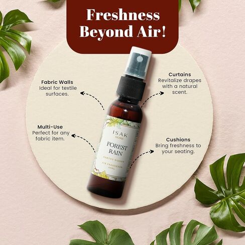 Forest Rain Air Freshener Room Spray for Home Spray for Good woody Smell of Morning Rains in a Forest, Enhance Mood, Scented Air Freshener used on Curtains, Cushions, Fabric Wall - 1.69 OZ in Saudi Arabia