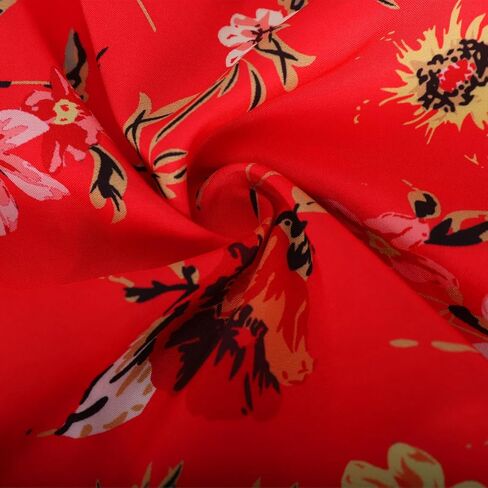 Womens Boho Floral Dresses Vintage Long Sleeve Crew Neck A Line Pleated Swing Flowy Maxi Dress Wedding Guest Dress in Kuwait