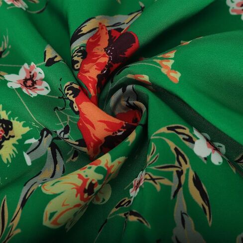 Womens Boho Floral Dresses Vintage Long Sleeve Crew Neck A Line Pleated Swing Flowy Maxi Dress Wedding Guest Dress in Kuwait