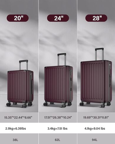Suitour 28 inch Luggage with Spinner Wheels, Hardside Lightweight Suitcases with TSA Lock in Saudi Arabia