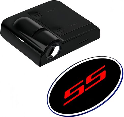 2 pcs Door Marker Lights Concierge Projector Laser Welcome Lights SS Compatible Camaro Accessories (SS RED) in Kuwait