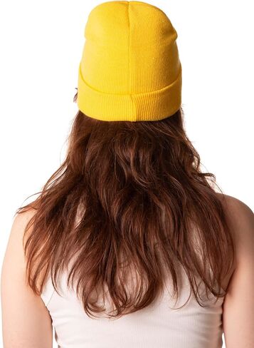 ComfyCamper Yellow Smiley Face Costume Beanie Hat Adult Womens Mens Noob Cosplay Accessories Halloween Noob in Saudi Arabia
