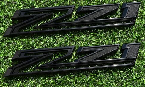 2 Pack 2019-2025 Z71 شارات الشاشة الجانبية متوافقة مع Silverado Z71 Parts 84632695 (Black Black) in Kuwait
