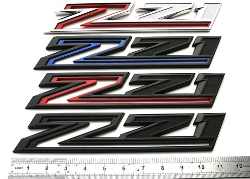 2 Pack 2019-2025 Z71 شارات الشاشة الجانبية متوافقة مع Silverado Z71 Parts 84632695 (Black Black) in Kuwait
