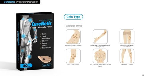 curenetic - نوع patch_coin المغناطيسي - 1100 غاوس - تخفيف آلام العضلات ، تصحيح الوخز بالإبر المغناطيسي ، العلاج المغناطيسي - 40 ٪ - مصنوعة في كوريا الجنوبية in Saudi Arabia