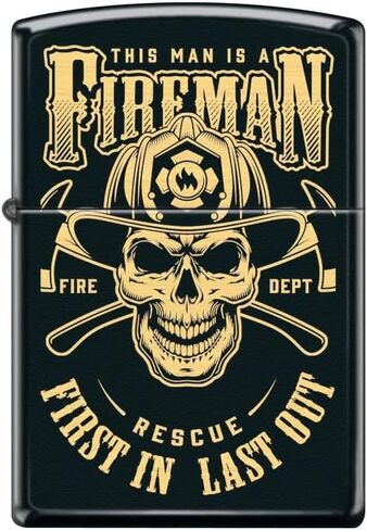 Zippo Lighter- Fire Rescue Eagle Firefighter Street Chrome Windproof Lighter #Z5158 in Saudi Arabia