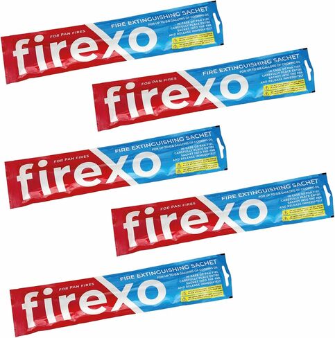 Pack of 3 - Firexo Cooking Pan Fire Safety Sachet - Fire Blanket Alternative - Emergency Fire Extinguishant for Oil & Grease Kitchen Fires, Caravan, RVs, Camping - Fire Safety Equipment in Saudi Arabia