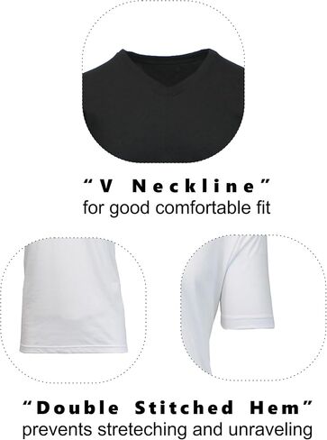 Galaxy by Harvic Men's 6 Packs Short Sleeve V-Neck Modern Fit Classic Tees (S-3XL) in Saudi Arabia