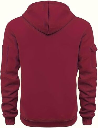 هوديس التكتيكية للرجال الربع العسكري Zip Pullover Cargo Hoodie Jacket Switshe Fleece Hoodshirt مع جيوب in Kuwait