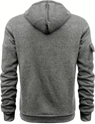 هوديس التكتيكية للرجال الربع العسكري Zip Pullover Cargo Hoodie Jacket Switshe Fleece Hoodshirt مع جيوب in Kuwait