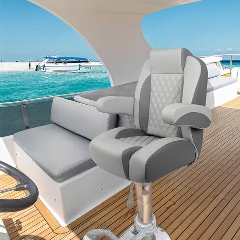 إكسسوارات الزعيم عالية الظهر الفاخرة مستلق كرسي الكابتن العائم دلو مقعد القارب مقعد اليخت مع مساند للذراعين in Kuwait