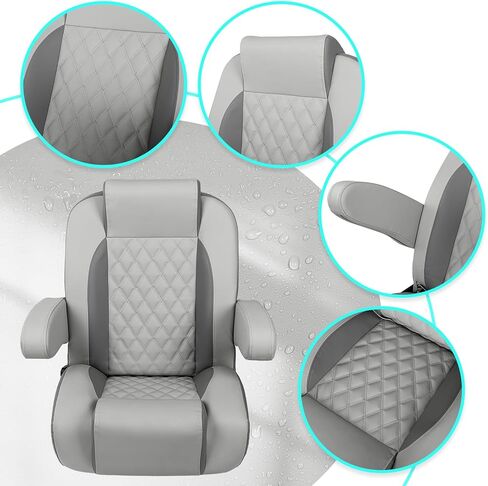 إكسسوارات الزعيم عالية الظهر الفاخرة مستلق كرسي الكابتن العائم دلو مقعد القارب مقعد اليخت مع مساند للذراعين in Kuwait