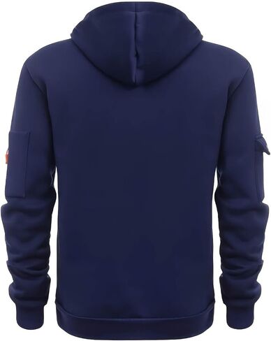 هوديس التكتيكية للرجال الربع العسكري Zip Pullover Cargo Hoodie Jacket Switshe Fleece Hoodshirt مع جيوب in Kuwait