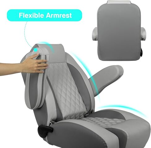 إكسسوارات الزعيم عالية الظهر الفاخرة مستلق كرسي الكابتن العائم دلو مقعد القارب مقعد اليخت مع مساند للذراعين in Kuwait