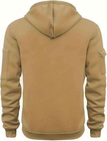 هوديس التكتيكية للرجال الربع العسكري Zip Pullover Cargo Hoodie Jacket Switshe Fleece Hoodshirt مع جيوب in Kuwait