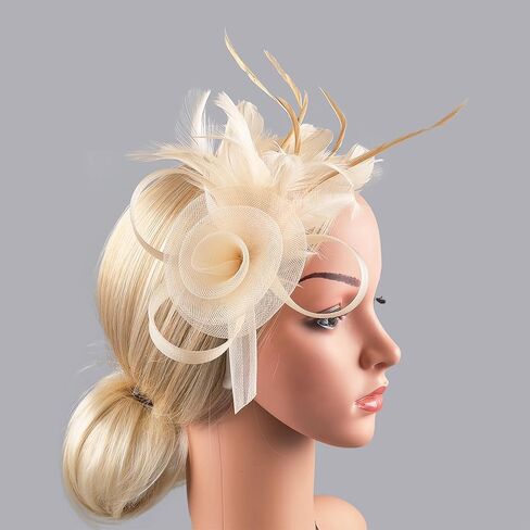 Fascinators Hats for Women Tea Party Hat with Feather for Kentucky Derby Cocktail Fancy Dress Party in Saudi Arabia