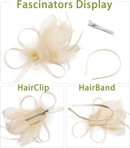 Fascinators Hats for Women Tea Party Hat with Feather for Kentucky Derby Cocktail Fancy Dress Party in Saudi Arabia