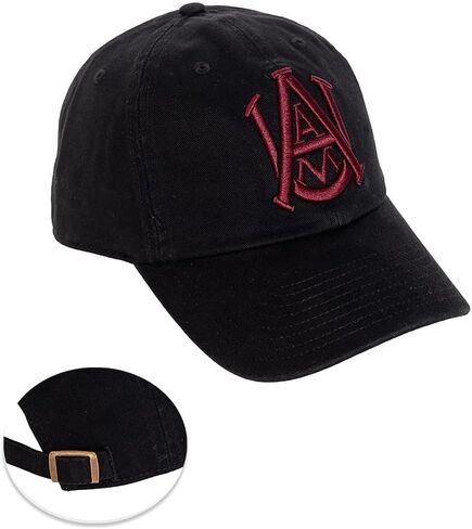 Desert Cactus Alabama A&M University Baseball Hat Bulldogs AAMU Brimmed Embroirderd Hats Cap Adjustable Cloth Strap Adult (Style A) Maroon in Saudi Arabia