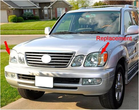 Car Front Corner Light, Turn Signal Lamp, Clear Corner Lights, Compatible with Lexus LX470 1998-2007, Yellow(Left) in Saudi Arabia