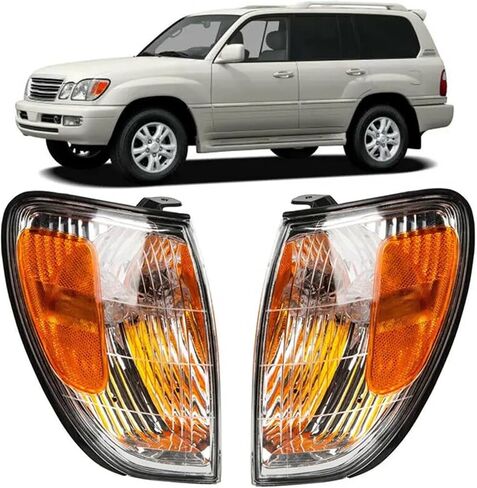 Car Front Corner Light, Turn Signal Lamp, Clear Corner Lights, Compatible with Lexus LX470 1998-2007, Yellow(Left) in Saudi Arabia