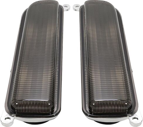 HECASA Signal & Corner Lights Compatible with 1997-2001 Jeep Cherokee XJ Front Bumper Light Left & Right Smoke Lens Chrome Housing Replacement for CH2550118 CH2551118 55055147 55055146 in Saudi Arabia