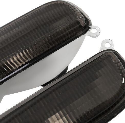 HECASA Signal & Corner Lights Compatible with 1997-2001 Jeep Cherokee XJ Front Bumper Light Left & Right Smoke Lens Chrome Housing Replacement for CH2550118 CH2551118 55055147 55055146 in Saudi Arabia