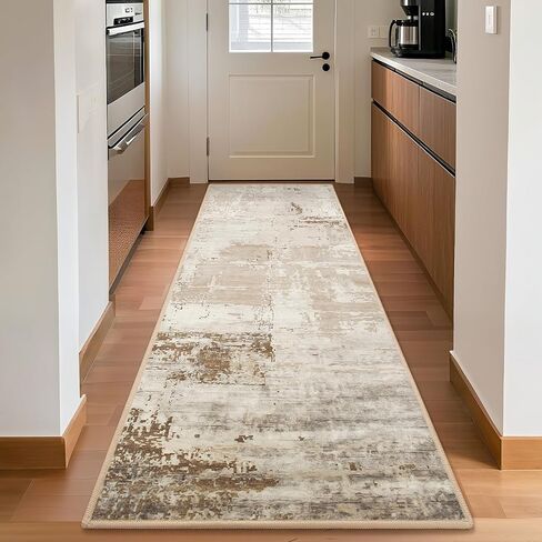 HOMORE 2x6 Runner Rug for Kitchen Hallways Runners Rugs,Grey Area Rug Non Slip Washable Rugs for Entrway Soft Abstract Carpet for Entrance Bedroom Living Room Bathroom Dorm in Saudi Arabia