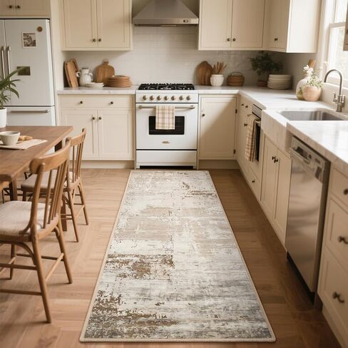 HOMORE 2x6 Runner Rug for Kitchen Hallways Runners Rugs,Grey Area Rug Non Slip Washable Rugs for Entrway Soft Abstract Carpet for Entrance Bedroom Living Room Bathroom Dorm in Saudi Arabia