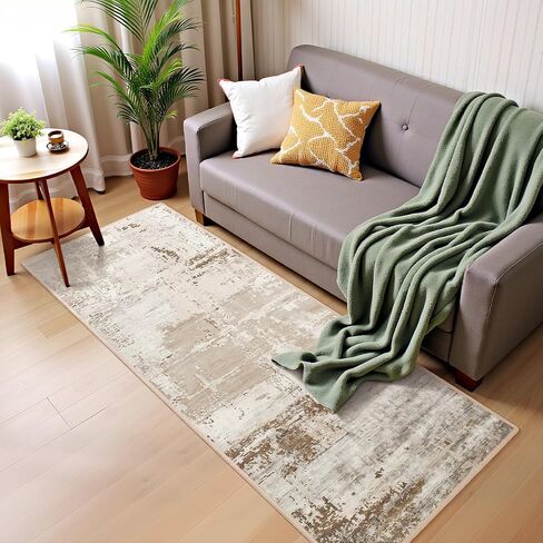 HOMORE 2x6 Runner Rug for Kitchen Hallways Runners Rugs,Grey Area Rug Non Slip Washable Rugs for Entrway Soft Abstract Carpet for Entrance Bedroom Living Room Bathroom Dorm in Saudi Arabia