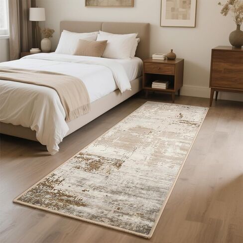 HOMORE 2x6 Runner Rug for Kitchen Hallways Runners Rugs,Grey Area Rug Non Slip Washable Rugs for Entrway Soft Abstract Carpet for Entrance Bedroom Living Room Bathroom Dorm in Saudi Arabia