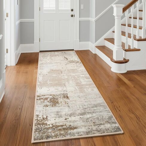 HOMORE 2x6 Runner Rug for Kitchen Hallways Runners Rugs,Grey Area Rug Non Slip Washable Rugs for Entrway Soft Abstract Carpet for Entrance Bedroom Living Room Bathroom Dorm in Saudi Arabia