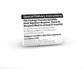 Kenco Special Delivery Instructions - Compatible with FedEx Alcohol Shipping Requirements, Compatible with SEL 169 Domestic Alcohol Shipments - 250 Labels Per Roll, Made in The USA (1) in Kuwait