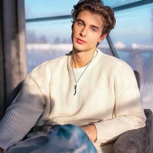 Italian Cornicello Necklace Sterling Silver Mens Gold Italian Horn Charm Pendant Necklace for Men Lucky Pendant Italian Jewelry Gift for Men Women in Kuwait