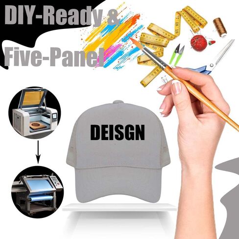 12 Pack 5 Panel Trucker Hats, Mesh Back Baseball Caps for Men and Women, Hats in Bulk in Saudi Arabia