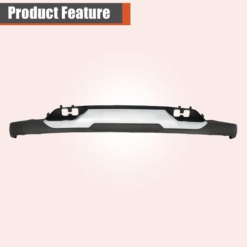 labwork Primed Plastic Front Lower Bumper Valance with Chrome Skid Plate with Tow Hook Holes Set Replacement for Silverado 1500 with Z71 2016-2019 84029815 23243083 in Saudi Arabia