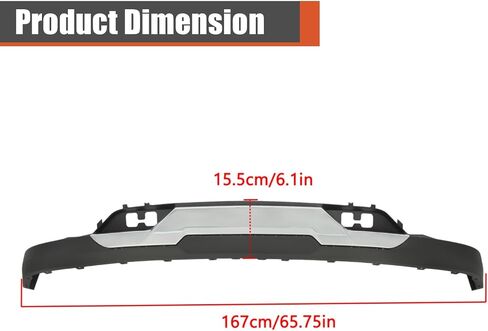 labwork Primed Plastic Front Lower Bumper Valance with Chrome Skid Plate with Tow Hook Holes Set Replacement for Silverado 1500 with Z71 2016-2019 84029815 23243083 in Saudi Arabia